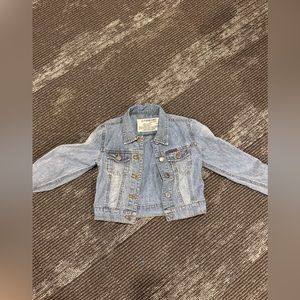 Cropped jean jacket, kids size 8
